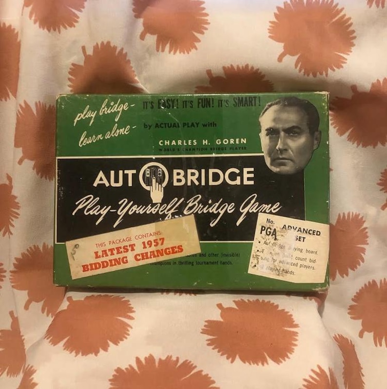 Auto Bridge Vintage 1957 Auto Bridge One Person Game - Etsy