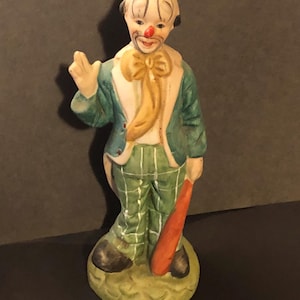 Vintage Ceramic  Clown  Figurine