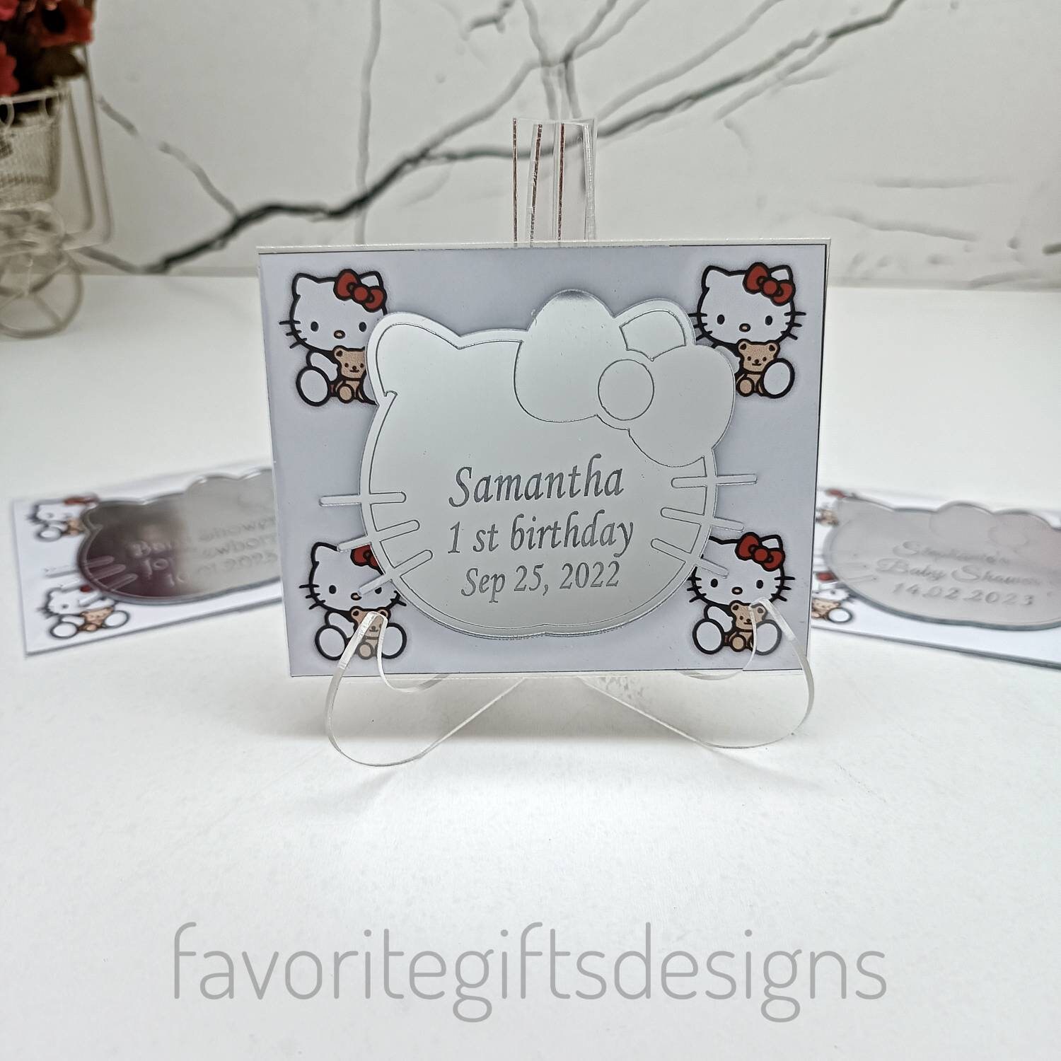 Custom baby shower favors hello kitty magnet sweet 16 etsy