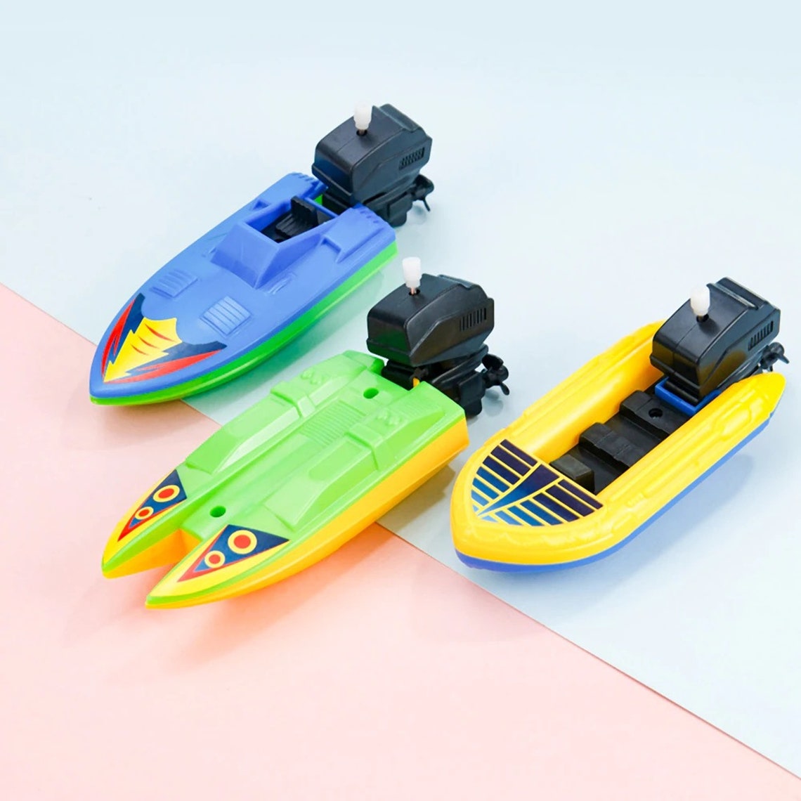 1pc Speed Boat Ship Wind Up Toy Float In Water Kids Toys Etsy