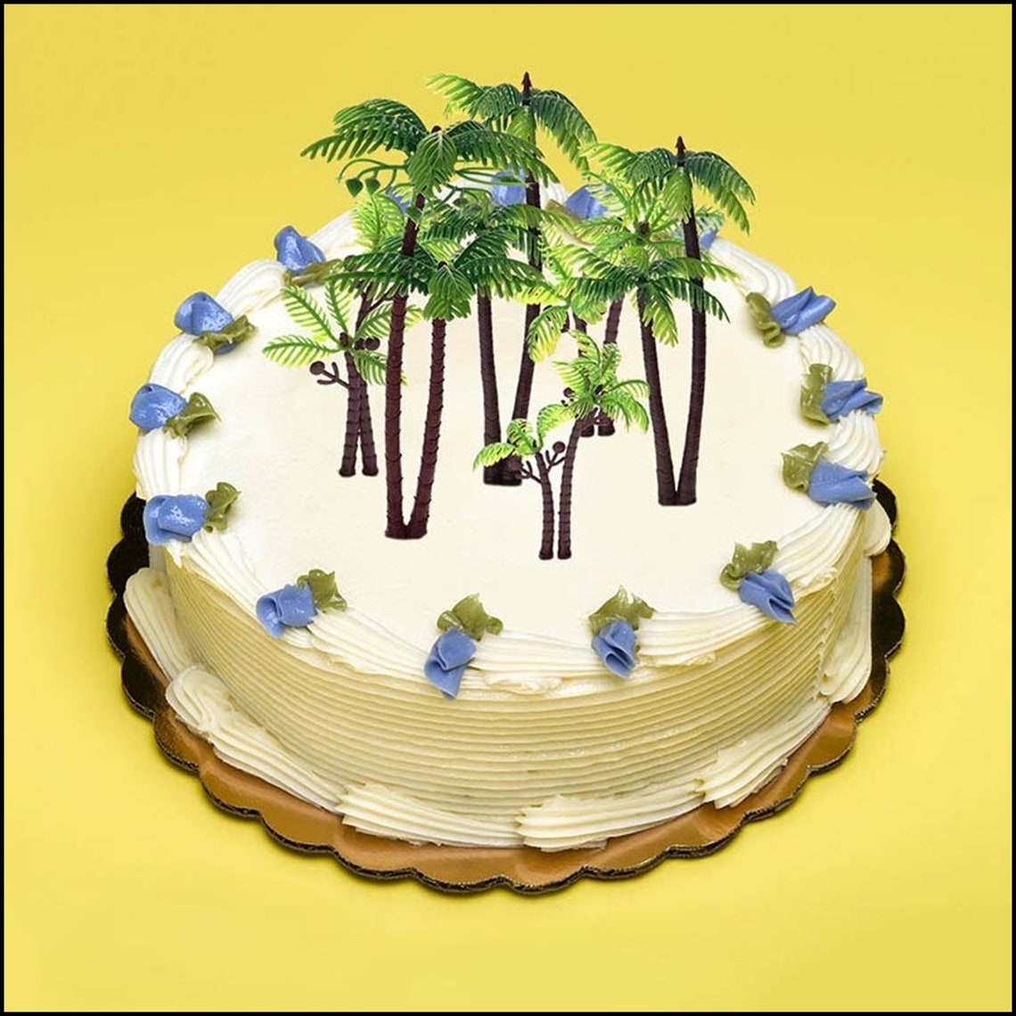 2pcs/lot Coconut Tree Cake Topper Decorating Tools Birthday Etsy