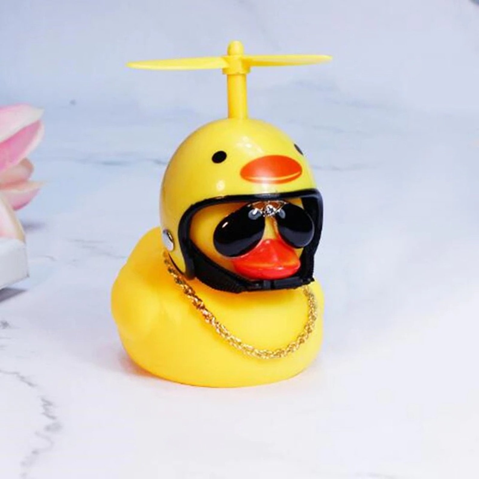 1Pc Cute Helmet Little Yellow Duck with Glue Rubber Duck Kids Etsy