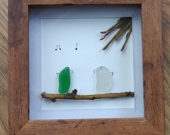 Seaglass Vögel Kunst