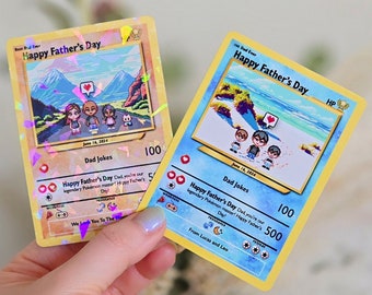 Custom Father's Day Pokemon Card, Custom Pokemon Card, Father's Day Gift, Custom Father's Day Present
