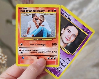 Pokemon Valentine's Day Card, Custom Pokemon Card, Boyfriend Gift,  Girlfriend Gift, Custom Pokemon Present, Valentine's Gift for Him - Etsy