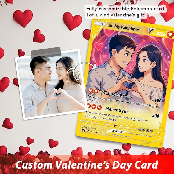 Pokemon Valentine's Day Card, Custom Pokemon Card, Boyfriend Gift, Girlfriend Gift, Custom Pokemon Present, Anniversary Gift - Etsy Pokemon Valentine's Day Card, Custom Pokemon Card, Boyfriend Gift, Girlfriend Gift, Custom Pokemon Present, Anniversary Gift - Etsy