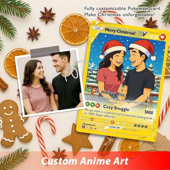 Custom Christmas Pokemon Card, Custom Pokemon Card, Gift for Boyfriend,  Boyfriend Gift, Custom Pokemon Christmas Present, Pokemon Gift - Etsy
