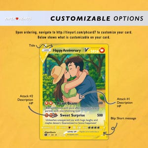 Custom Anniversary Pokemon Card, Custom Pokemon Card, Gift For Boyfriend, Boyfriend Gift, Custom Pokemon Present, Pokemon Gift image 3