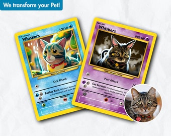 Custom Pokemon Card, Pokemon Gift, Pokmeon Card, Pokemon TCG, Pokemon, Custom Dog Gift, Dog Gift, Cat Gift, Custom Cat Gift, Pet Gift, MJ