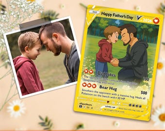 Father's Day Pokemon Card, Custom Pokemon Card, Gift For Dad, Father's Day  Gift, Custom Pokemon Present