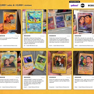 Pokemon Anniversary Card, Custom Pokemon Card, Boyfriend Gift, Girlfriend Gift, Custom Pokemon Present image 4