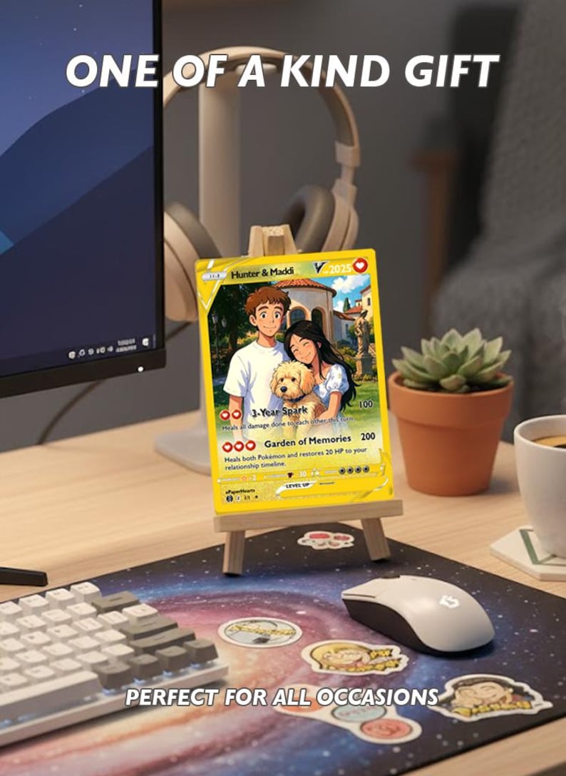 Custom Anniversary Pokemon Card, Custom Pokemon Card, Gift For Boyfriend, Boyfriend Gift, Custom Pokemon Present, Pokemon Gift image 4
