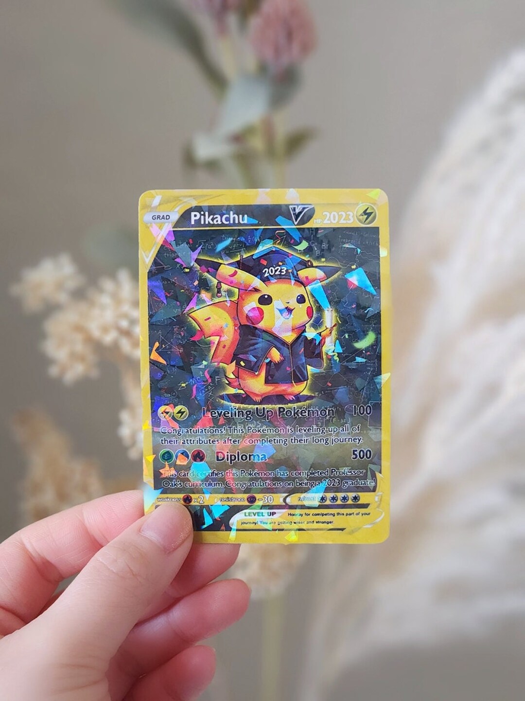 Pokemon Graduation Card, Custom Pokemon Card, Pokemon Gift, Pokemon