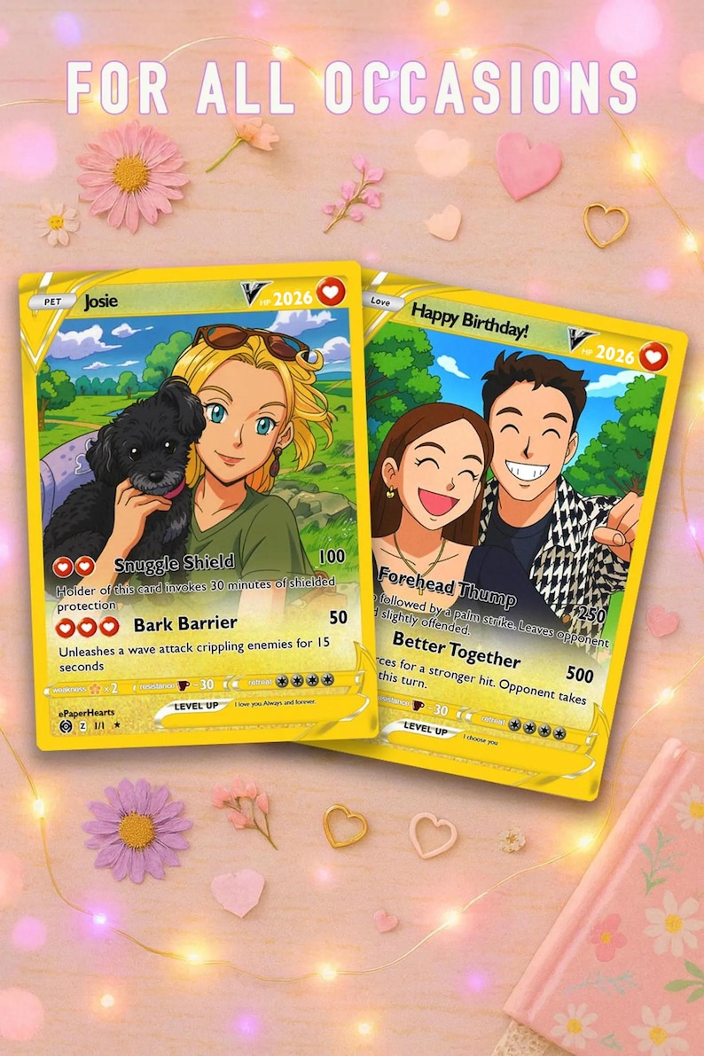 Custom Anniversary Pokemon Card, Custom Pokemon Card, Gift For Boyfriend, Boyfriend Gift, Custom Pokemon Present, Pokemon Gift image 2