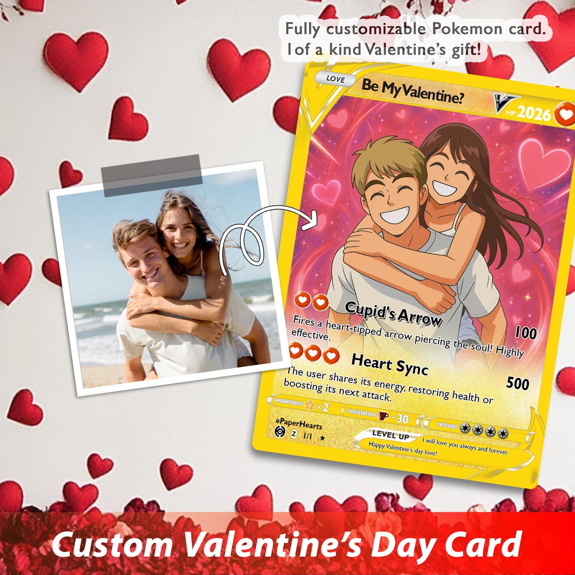 custom valentines pokemon card Miss.Valentine(Mikita) - OP04-066 R - Kingdoms of Intrigue main image 1