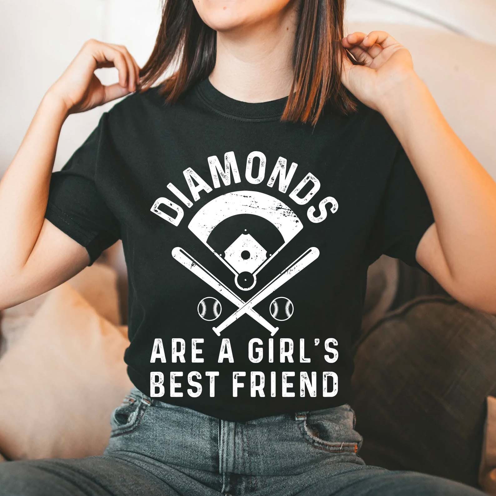 Diamonds Are a Girls Best Friend Baseball Shirt Baseball 