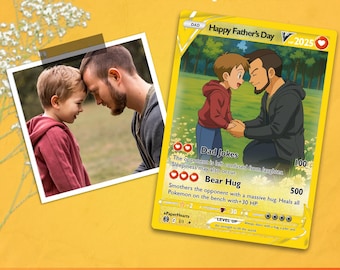 Father's Day Pokemon Card, Custom Pokemon Card, Gift For Dad, Father's Day  Gift, Custom Pokemon Present