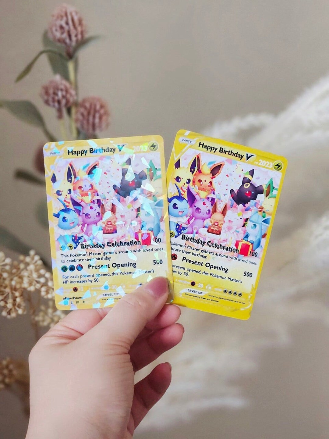 Custom Pokemon Birthday Card, Custom Pokemon Card, Pokemon Birthday