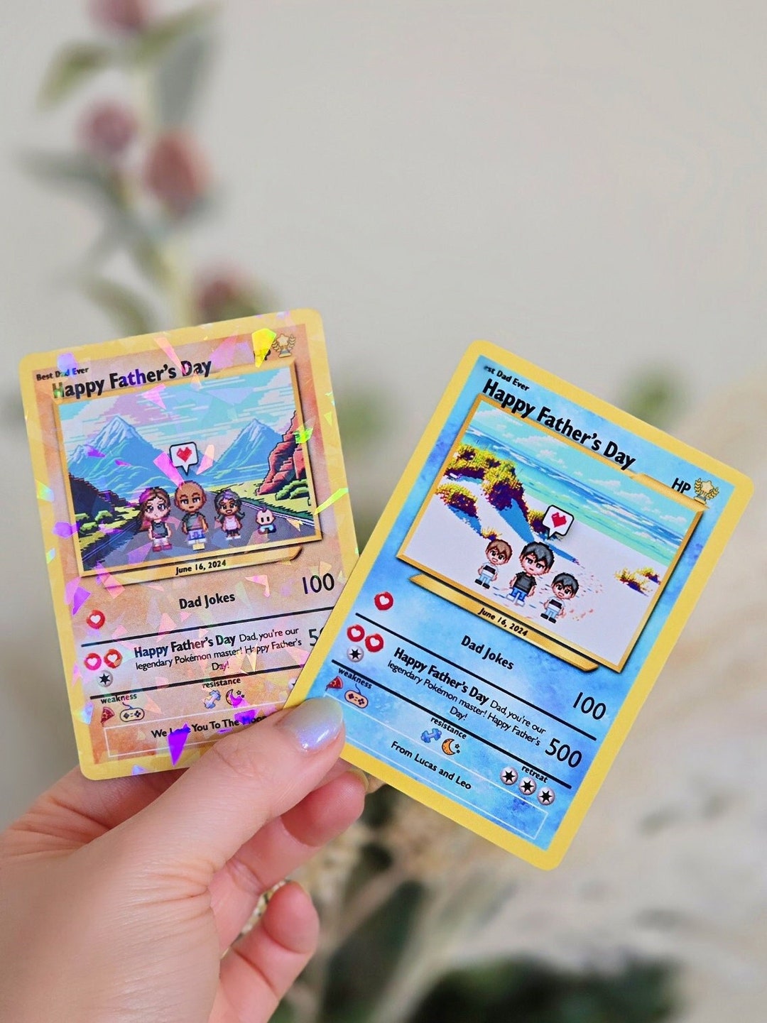 Custom Father's Day Pokemon Card, Custom Pokemon Card, Father's Day ...