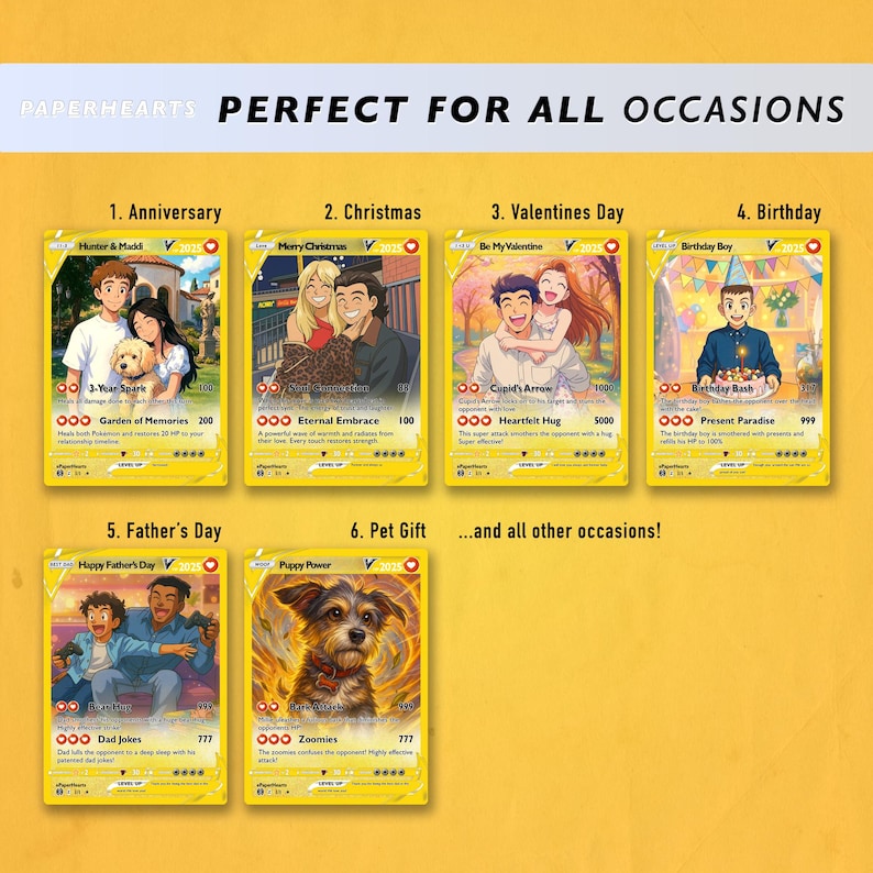Custom Anniversary Pokemon Card, Custom Pokemon Card, Gift For Boyfriend, Boyfriend Gift, Custom Pokemon Present, Pokemon Gift image 5