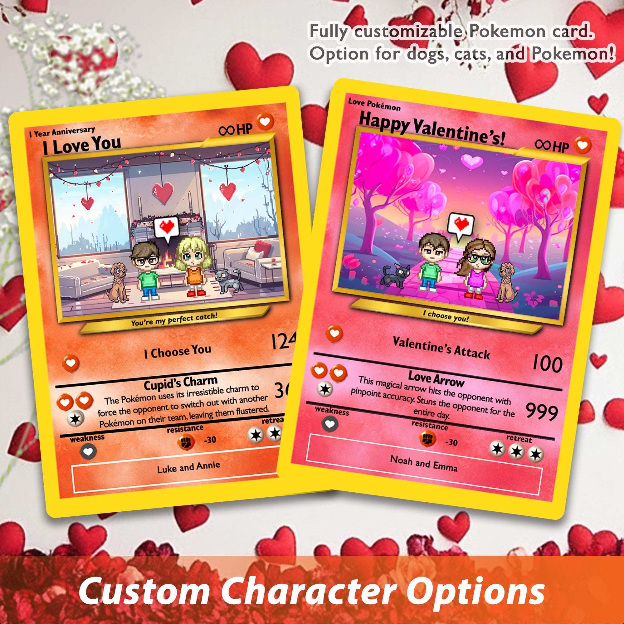 Pokemon Valentine's Day Card, Custom Pokemon Card, Boyfriend Gift,  Girlfriend Gift, Custom Pokemon Present, Valentine's Day, Valentines Gift -  Etsy