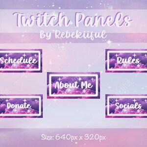 Twitch Panels - Clouds x5