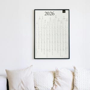 2026 Calendar – Large A1 Annual Calendar Made from Apple Paper – Sustainable Wall Calendar & Designer Wall Planner Made from Grass Paper Alternative image 4