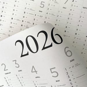 2026 Calendar – Large A1 Annual Calendar Made from Apple Paper – Sustainable Wall Calendar & Designer Wall Planner Made from Grass Paper Alternative image 2