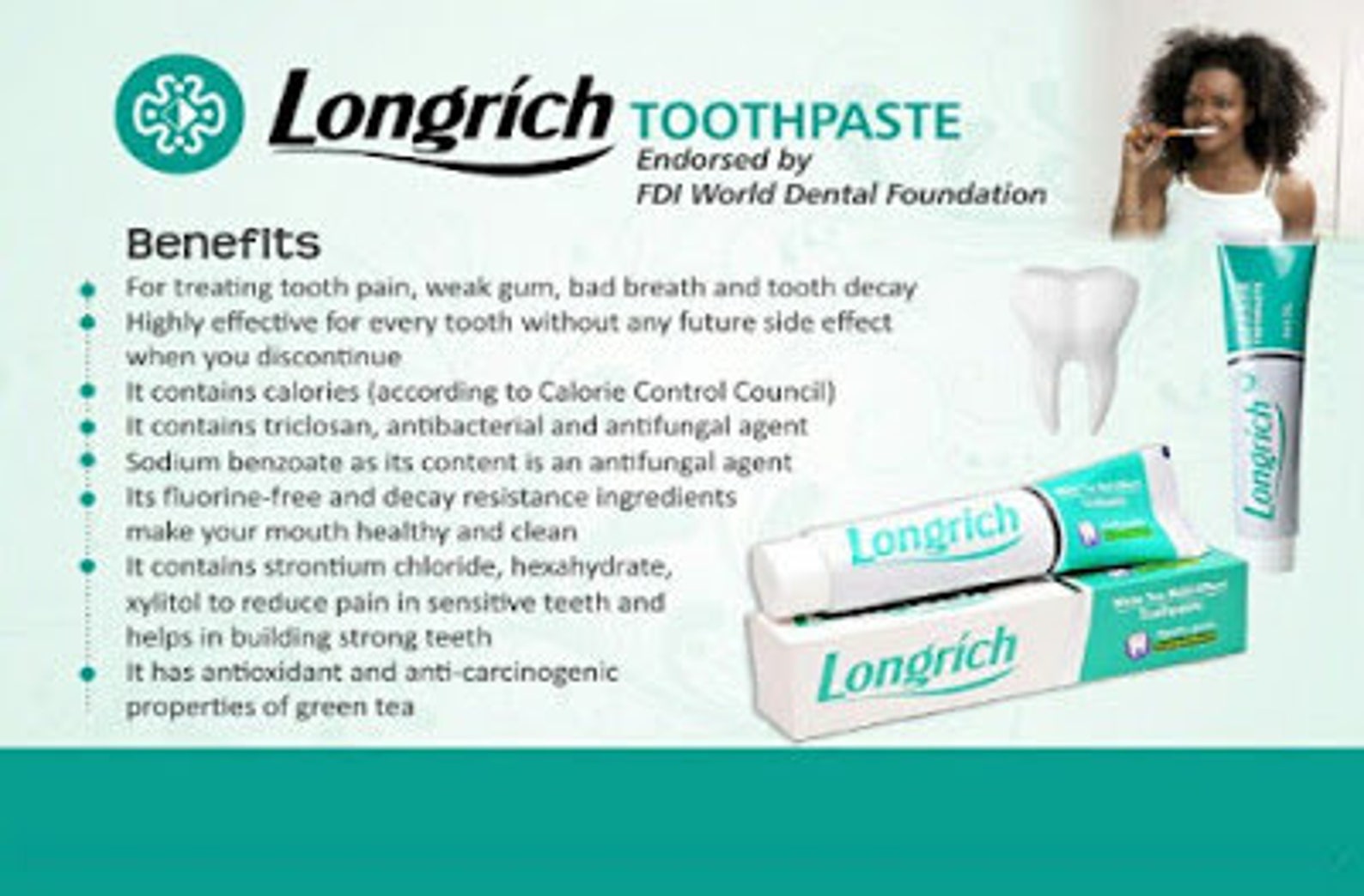 Pasta de dientes longrich whitetea Previene la caries Etsy