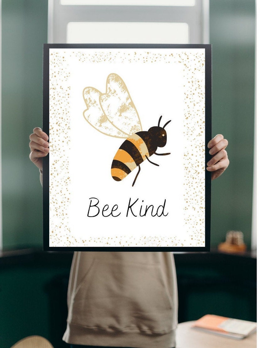 Bee prints Bee posters Bee Wall Decor Prints digital Etsy