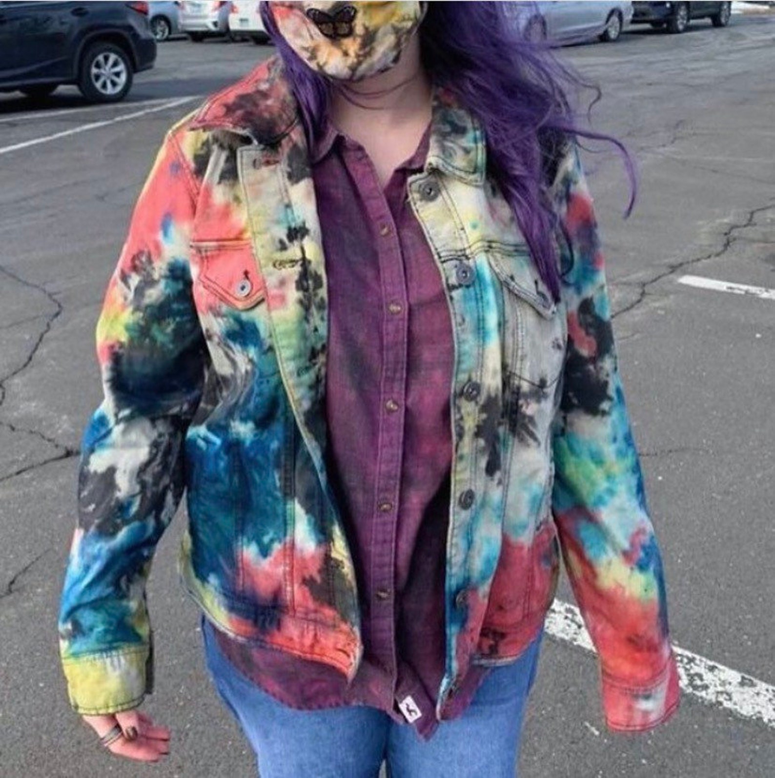 Custom Tie Dye Denim Jackets Etsy