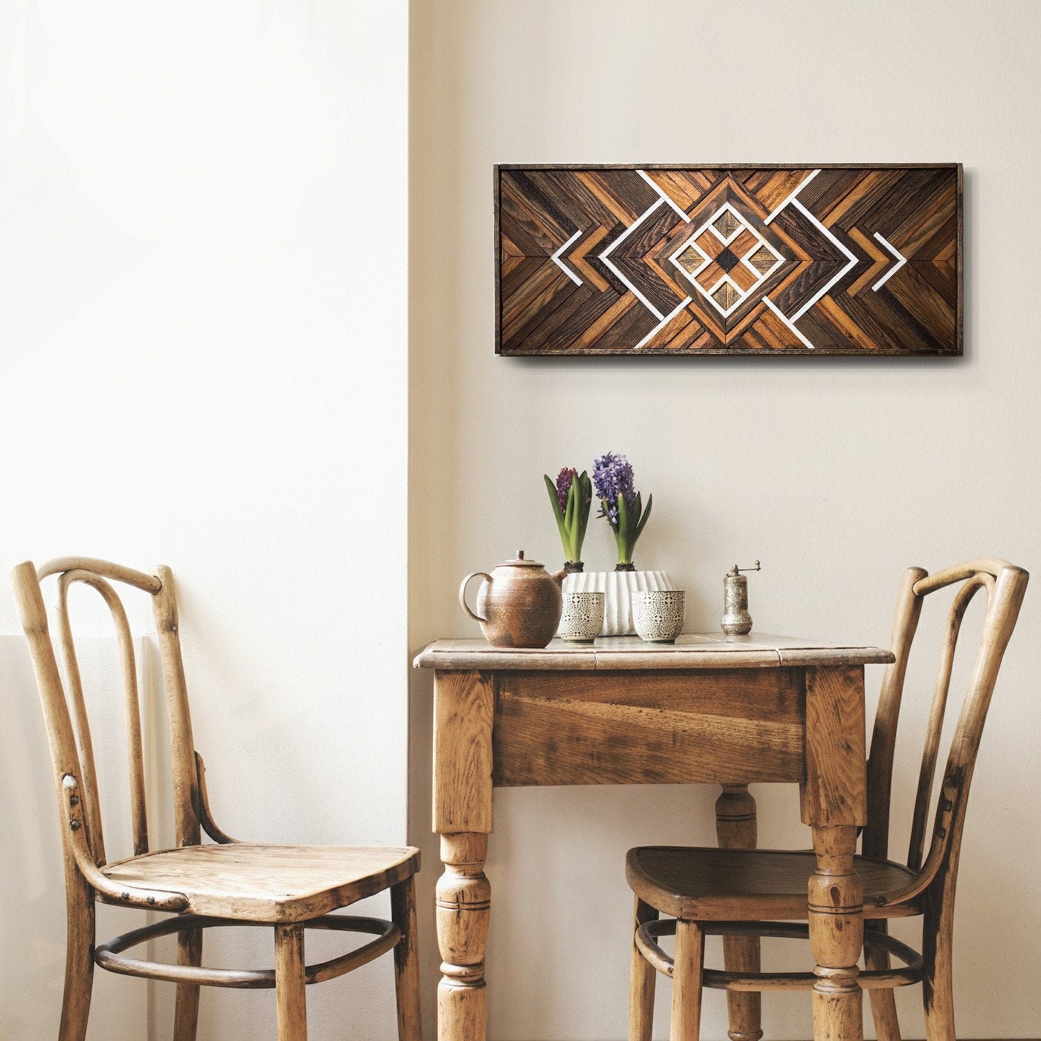 Arte de pared de madera decoración de paredes mosaico de | Etsy