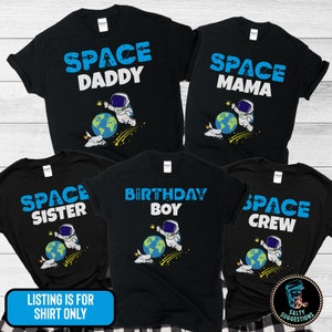 Space Birthday Shirt, Family Matching Space Birthday Shirts, Outer Space Party, Astronaut Themed Birthday Tshirts, Two the Moon Tee