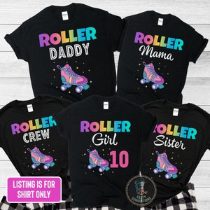 Skate Birthday Shirt, Rolling Skates, Skating Birthday Shirts, Family Skate Matching, Roller Girl T-Shirt, Matching Family Birthday Tshirts
