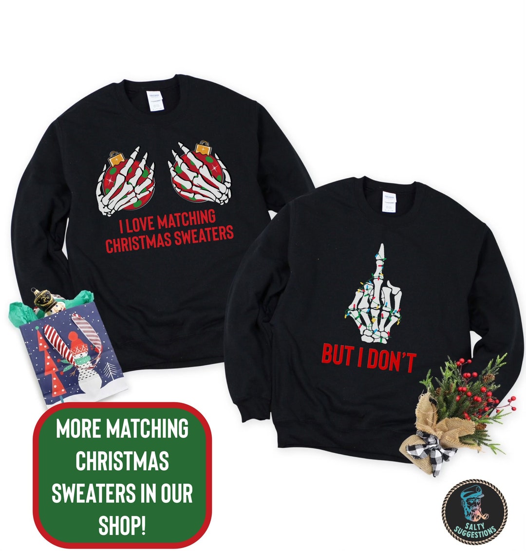 Funny Couples Christmas Sweaters 