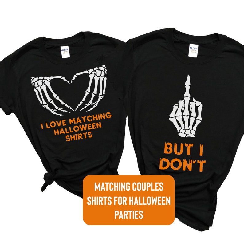 Funny Couples Halloween Shirts, Matching Halloween Party TShirts, Halloween Couple Shirts, Family Matching Shirt, Matching Halloween Shirt 