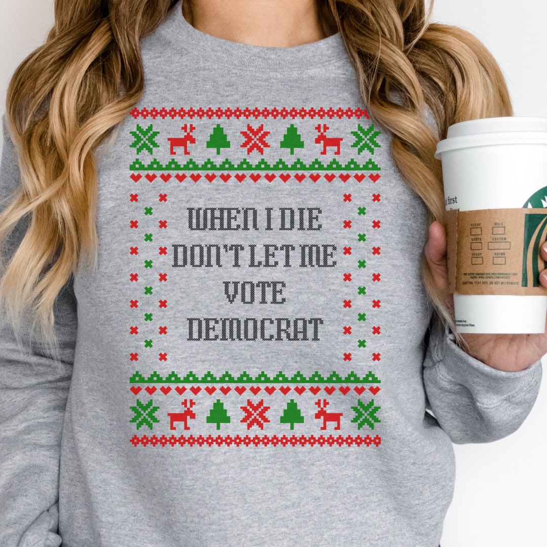 Political Christmas Sweater Republican Gift Funny Christmas Etsy