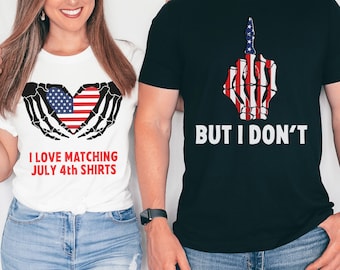 Fourth of July couples shirts, funny 4th of July couples shirt, July fourth, his and hers tshirts, Funny Patriotic Matching Couples Outfit