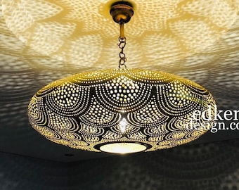 大型モロッコペンダントライト、モロッコランプ、真鍮ペンダントライト