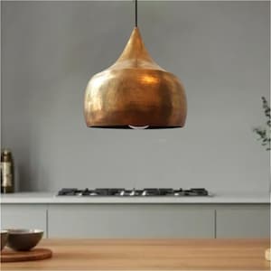 Pendant light for kitchen island,Dome Pendant Lamp, handmade Dome Ceiling Lamp, Solid brass Oriental light