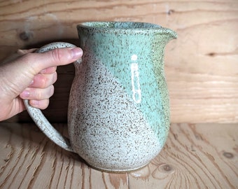 Earthy Speckled Stoneware Pitcher