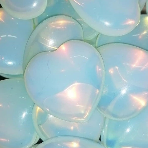 Opalite Hearts - Set of 2