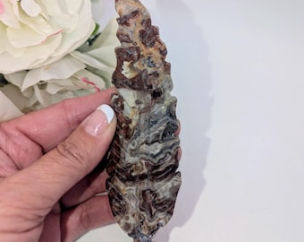 Natural Crazy Lace Agate Feather ~ Mexican Agate Feather ~ Healing Crystals ~ Metaphysical Crystals