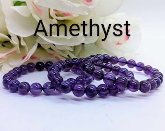 Amethyst Gemstone Energy Bracelet