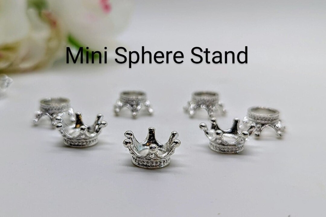 Crown Sphere Stand ~ Mini Sphere Stand ~ Silver Crown Sphere Stand ...
