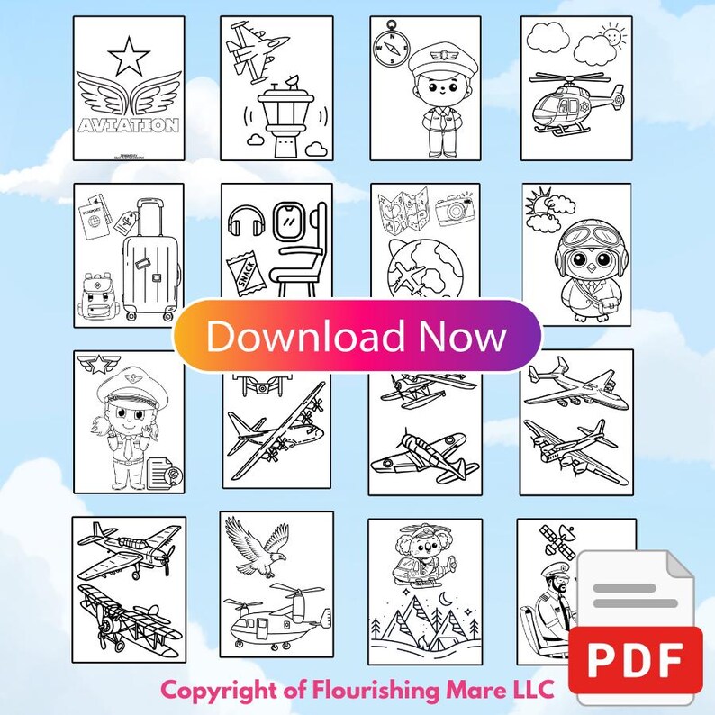 Printable Kids Coloring Pages | Aviation & Travel | Airplane Pilot ...