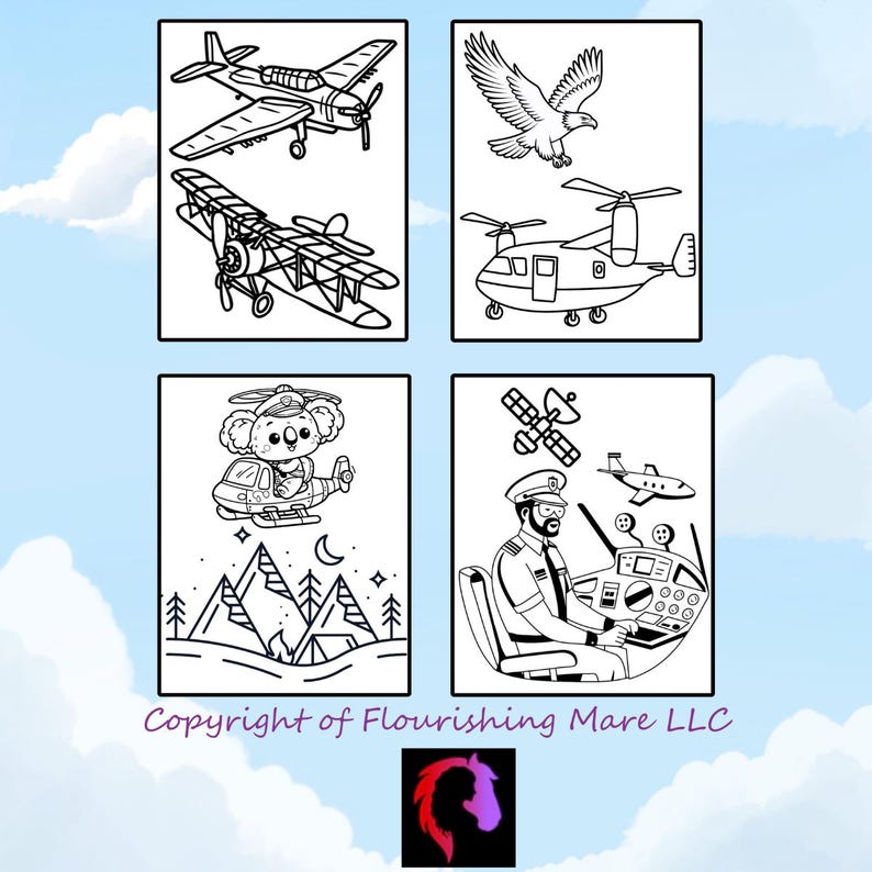 Printable Kids Coloring Pages | Aviation & Travel | Airplane Pilot ...