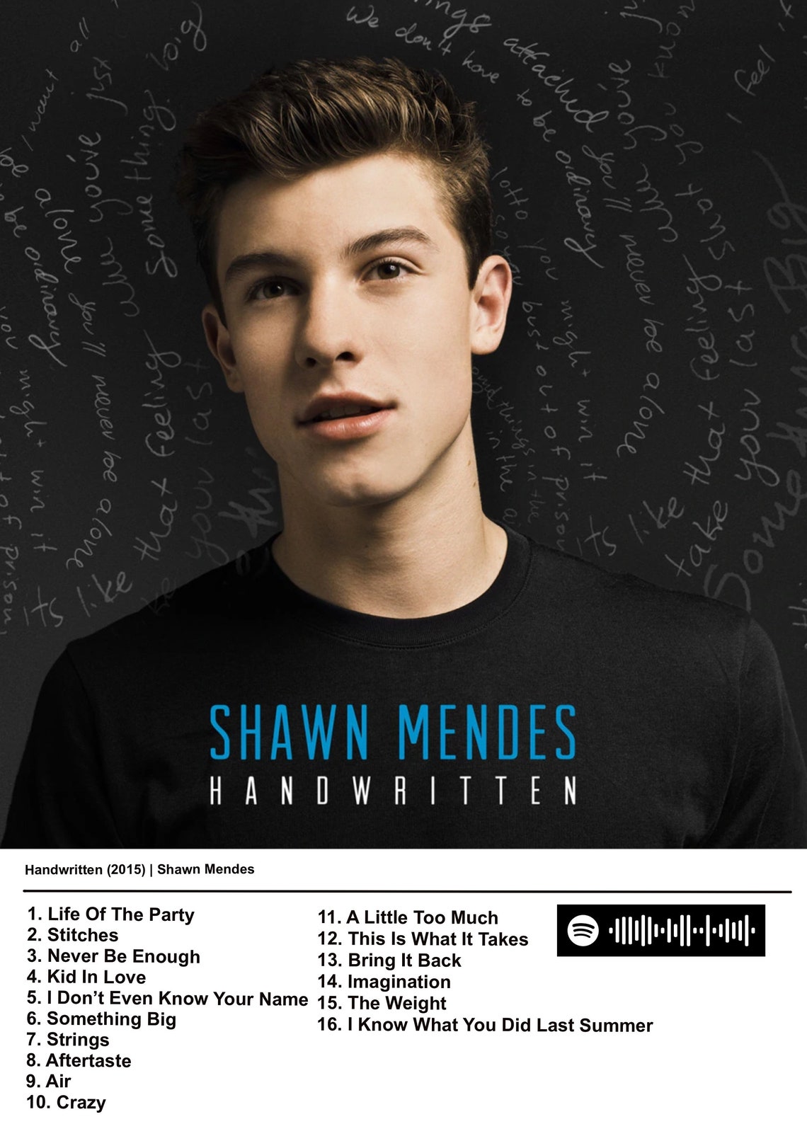 Shawn Mendes Mini Posters Album Print Polaroid Style Etsy