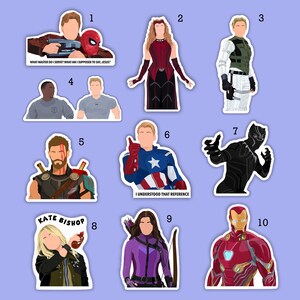 marvel stickers etsy