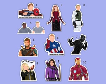 avengers stickers pack etsy